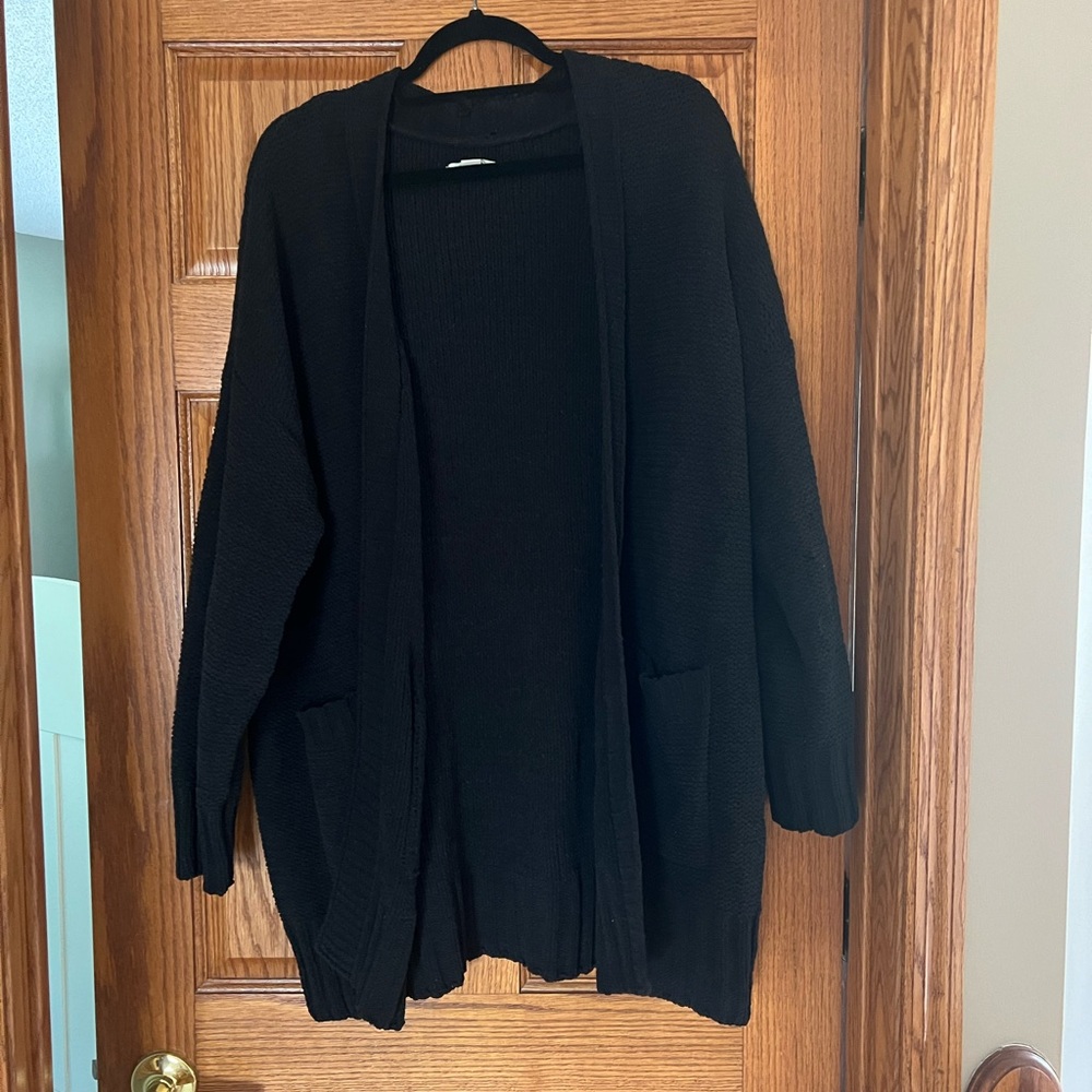 Black long cardigan